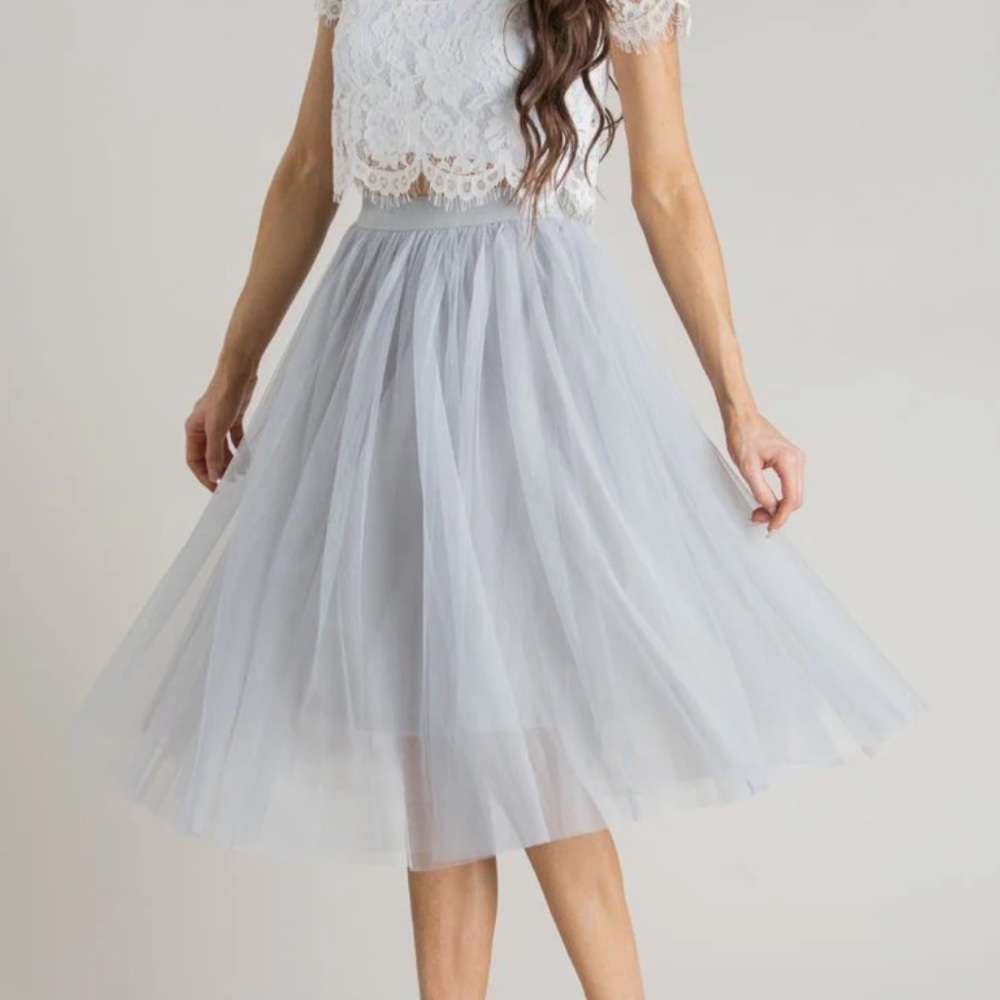 Morning Lavender midi skirt